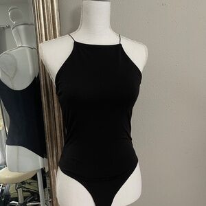 Black High Neck Body Suit